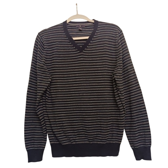 GAP Men's Cotton V neck stripe sweater - Picture 2 of 9